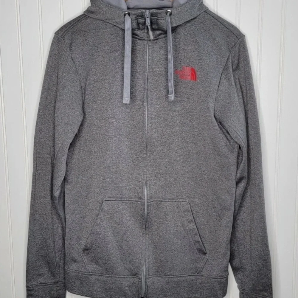 The North Face Men's Charcoal Zip-Up Sweater size large